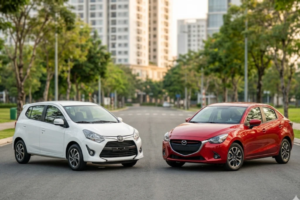 So sánh Wigo và Mazda 2: Dòng xe nào đáng xuống tiền nhất so sánh Wigo và Mazda 2