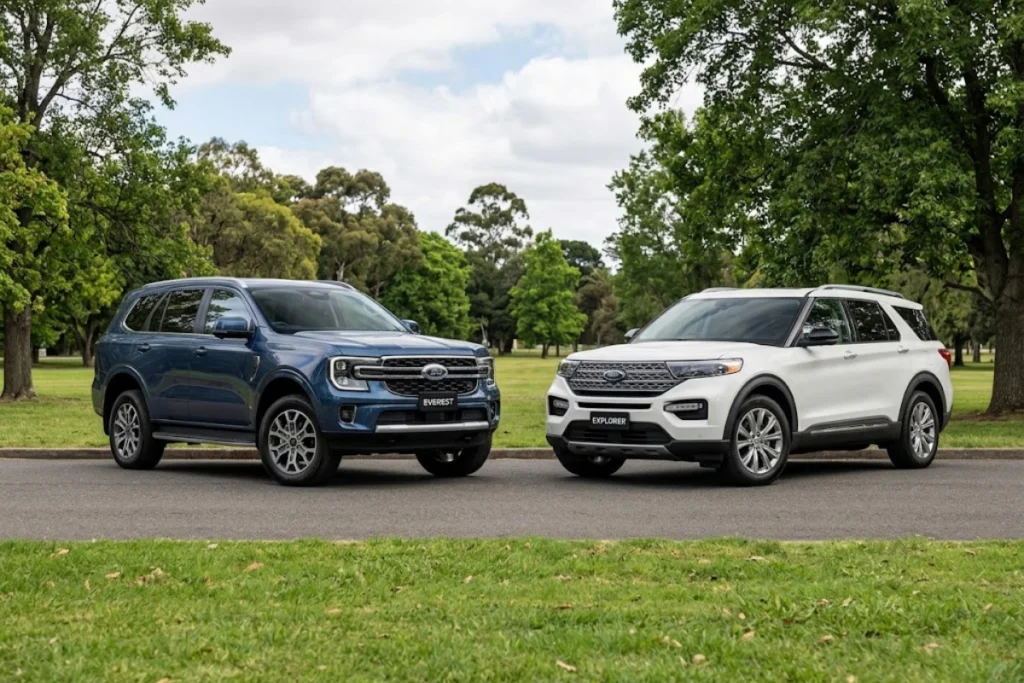 so sánh Ford Everest và Explorer