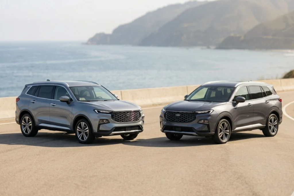 So sánh Territory và Tucson: Dòng xe nào đáng xuống tiền nhất so sánh Ford Territory Titanium và Titanium X