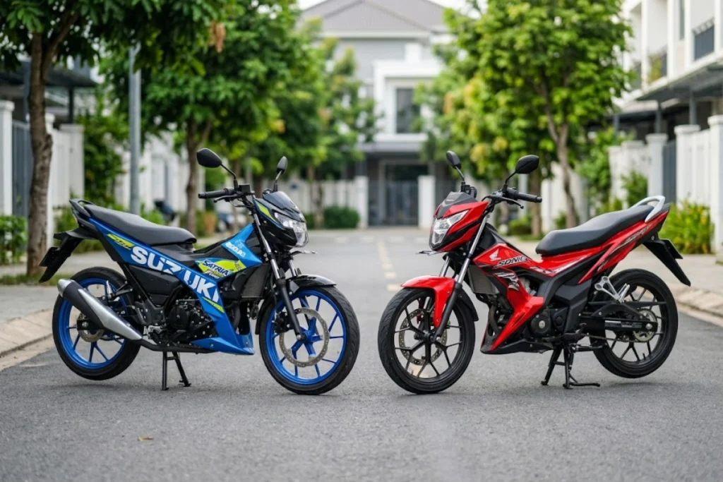 so sánh Satria và Sonic